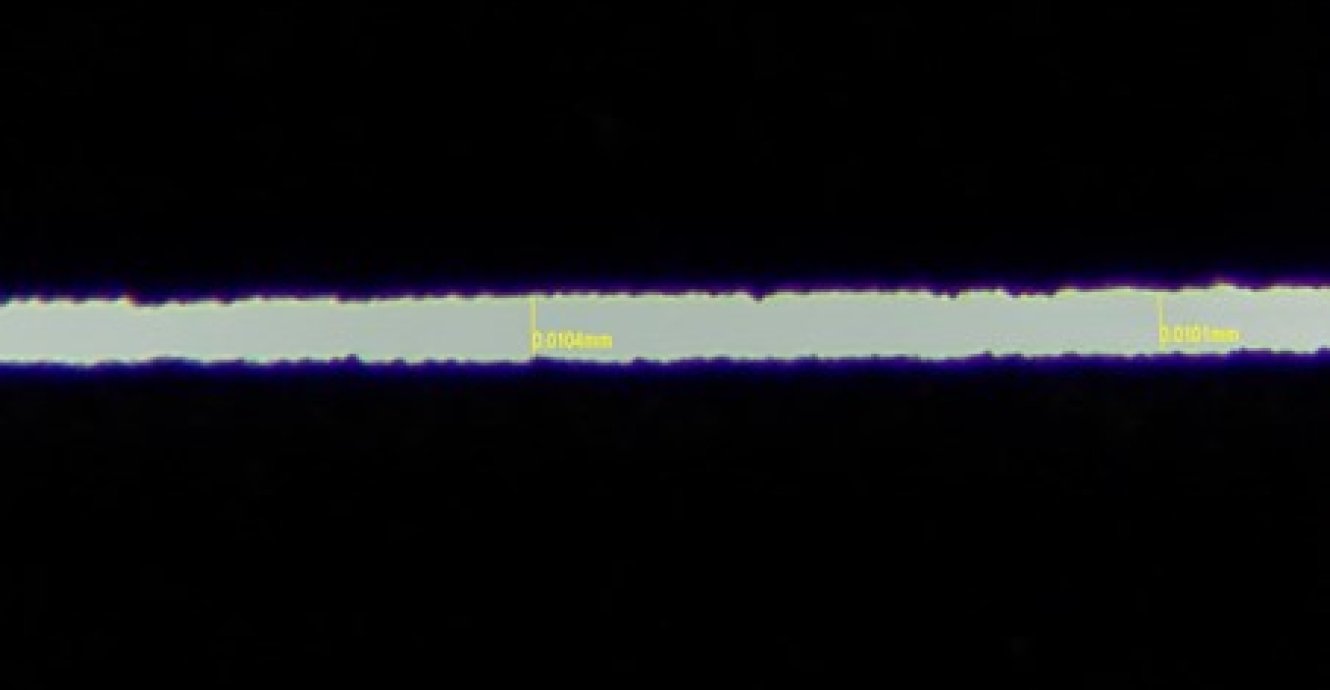 New Development: Superior 10um Width Electroformed Slits 