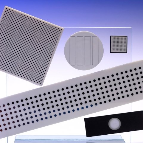 White Glass Reticles, Resolution Charts, Calibration Scales, Dot Arrays, Ronchi Rulings & Chessboards